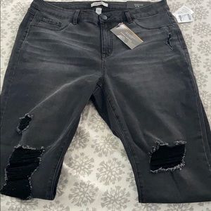 Black ripped refugee Charlotte Russe jeans